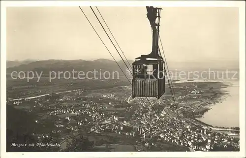 Seilbahn Pfaender Bregenz am Bodensee / Bahnen /