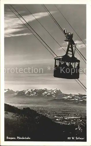 Seilbahn Pfaender Bregenz Saentis / Bahnen /