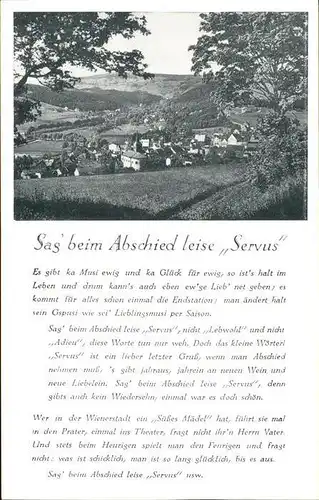 Liederkarte Sag beim Abschied leise Servus Rheingold Verlag Nr. 125 Kat. Musik