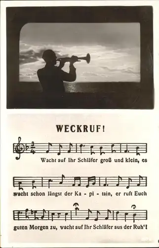 Liederkarte Weckruf Trompete Kat. Musik