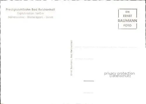 Seilbahn Predigtstuhl Bad Reichenhall Berghotel / Bahnen /