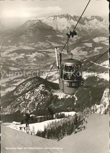 Seilbahn Spinnergraben Mittelstation Untersberg / Bahnen /