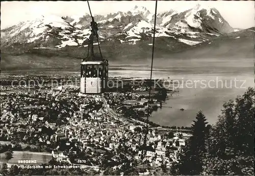 Seilbahn Pfaender Schweizerbergen Bregenz am Bodensee  / Bahnen /