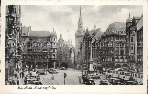 Strassenbahn Muenchen Marienplatz  Kat. Strassenbahn