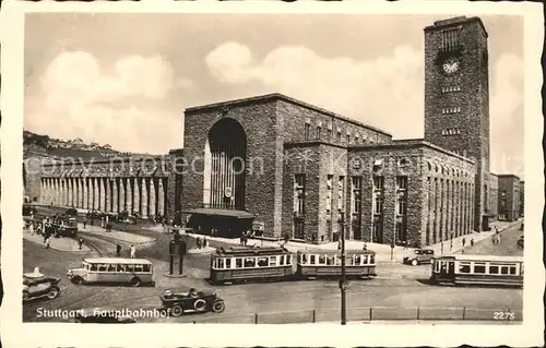 Strassenbahn Stuttgart Hauptbahnhof  Kat. Strassenbahn