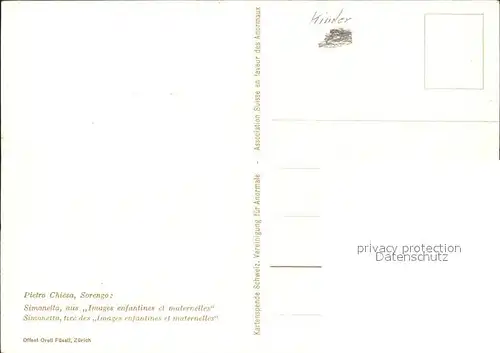 Kuenstlerkarte Pietro Chiesa Simonetta Spendenkarte Anormale Kat. Kuenstlerkarte
