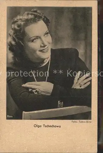 Schauspieler Olga Tschechowa Foto Tobis Binz Kat. Kino und Film