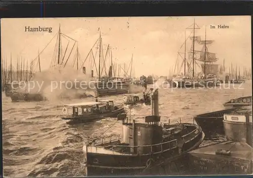Segelschiffe Dampfer Hamburg Hafen  Kat. Schiffe