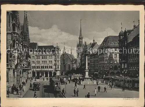 Strassenbahn Muenchen Marienplatz Kat. Strassenbahn