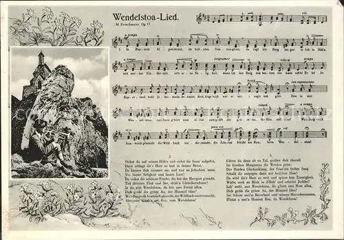 Liederkarte Wendelstoa Lied Trompete  Kat. Musik