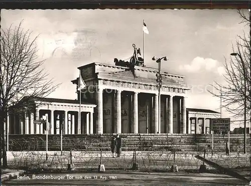 Brandenburgertor Berlin Stacheldraht  Kat. Gebude und Architektur