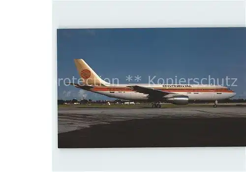 Flugzeuge Zivil Continental Airbus A300B4 203  Kat. Airplanes Avions