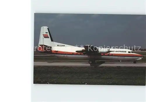 Flugzeuge Zivil United Express Air Wisconsin Fokker F 27 Friendship N502AW Kat. Airplanes Avions