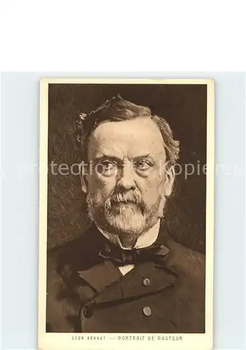 Kuenstlerkarte Leon Bonnat Portrait de Pasteur  Kat. Kuenstlerkarte