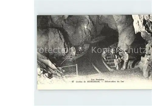 Hoehlen Caves Grottes Betharram Debarcadere du Lac Pyrenees  Kat. Berge