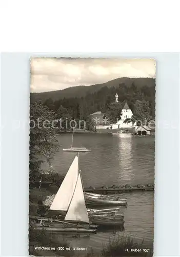 Foto Huber H. Nr. 957 Walchensee Segelboote  Kat. Fotografie