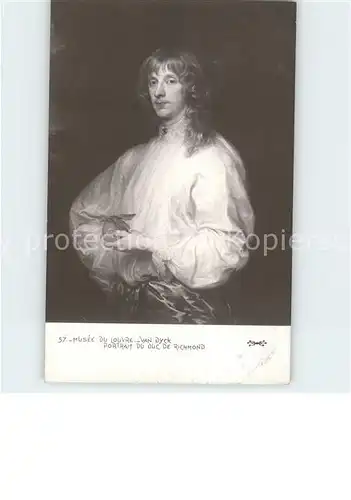 Van Dyck A. Portrait du Duc de Richmond Musee du Louvre Kat. Kuenstlerkarte