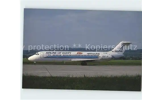 Flugzeuge Zivil ZAS Airline of Egypt DC 9 33CF YU AHW c n 47530 624  Kat. Airplanes Avions