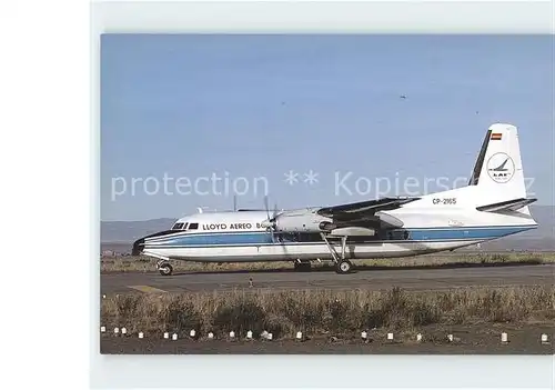 Flugzeuge Zivil LAB Lloyd Aero Boliviano Fokker F27 Mk.600 CP 2165 c n 10592 Kat. Airplanes Avions