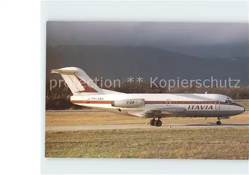 Flugzeuge Zivil Itavia Fokker F28 1000 PH ZBG c n 11027 Kat. Airplanes Avions