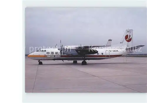 Flugzeuge Zivil Zhongyuan Airlines Yunshuji Y7 100C B 3438 c n 09709 Kat. Airplanes Avions