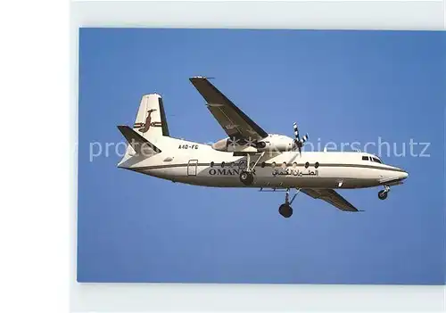 Flugzeuge Zivil Oman Air Fokker F. 27 500 A40 FG Cn 10642 Kat. Airplanes Avions