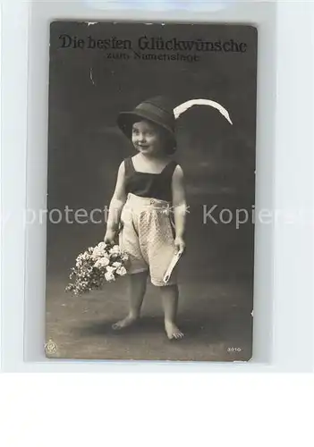 Foto NPG Nr. 3010 Namenstag Kind Blumen  Kat. Neue Photographische Gesellschaft