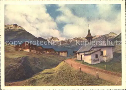 Kapelle Gebaeude Schweiz Wegkapelle Farbentiefdruck Heliochromie Roto Sagas / Gebaeude /