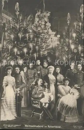 Adel Preussen Wilhelm II. Kaiserin Auguste Viktoria Kaiserliche Familie Weihnachten Kat. Koenigshaeuser