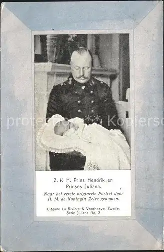 Adel Niederlande Prinz Hendrik Prinzessin Juliana  Kat. Koenigshaeuser