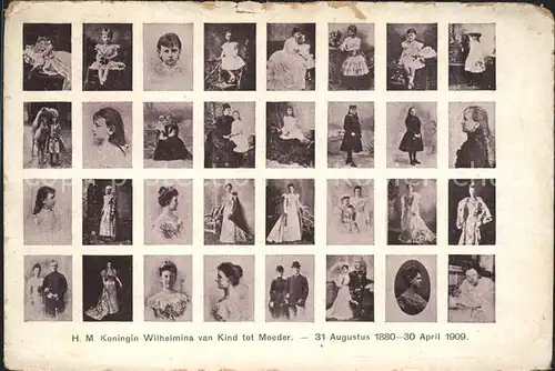 Adel Niederlande Koningin Wilhelmina van Kind tot Moeder 1880 1909 Kat. Koenigshaeuser