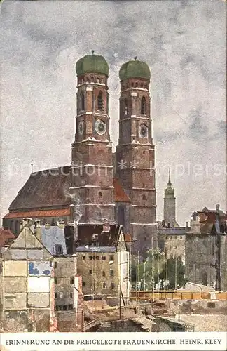 Kley Frauenkirche Jugend Postkarte  Kat. Kuenstlerlitho
