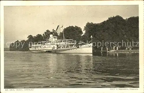 Dampfer Seitenrad Insel Ufenau  Kat. Schiffe