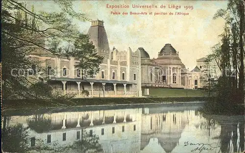 Exposition Universelle Liege 1905 Palais des Beaux Arts Pavillon de l Afrique Kat. Expositions