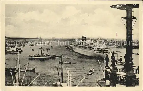 Dampfer Oceanliner Amsterdam Hafen Kat. Schiffe