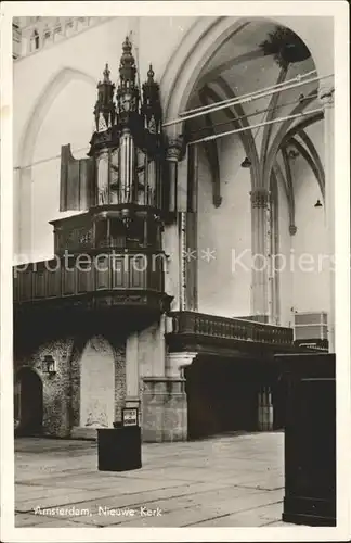 Kirchenorgel Amsterdam Nieuwe Kerk Kat. Musik