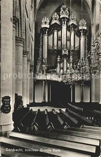 Kirchenorgel Groote Kerk Dordrecht Kat. Musik