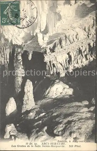 Hoehlen Caves Grottes Arcy sur Cure Salle Sainte Marguerite   Kat. Berge