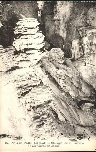Hoehlen Caves Grottes Puits de Padirac Stalagmites Cascade de carbonate de chaux Kat. Berge