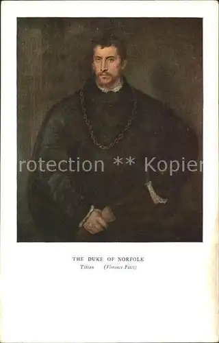 Kuenstlerkarte Alte Kuenstler Tiziano Titian The Duke of Norfolk Kat. Kuenstlerkarte