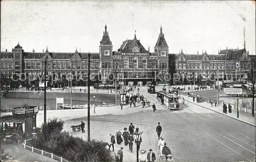 Strassenbahn Amsterdam Central Station Kat. Strassenbahn