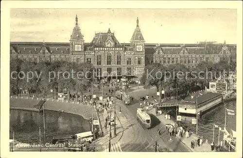 Strassenbahn Amsterdam Centraal Station  Kat. Strassenbahn