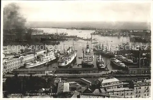 Dampfer Oceanliner Genova Porto Hafen Kat. Schiffe