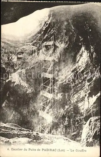 Hoehlen Caves Grottes Puits de Padirac Escalier  Kat. Berge