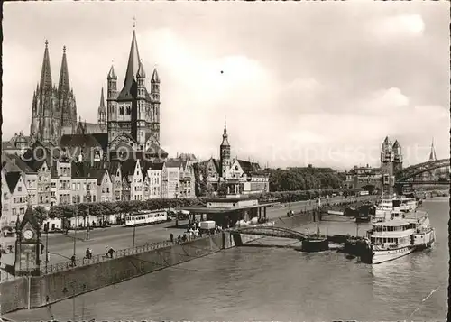 Dampfer Seitenrad Koeln am Rhein Rheinufer  Kat. Schiffe