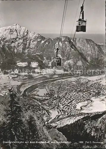 Seilbahn Predigtstuhl Bad Reichenhall Hochstaufen Foto E. Baumann Nr. 1222 Kat. Bahnen