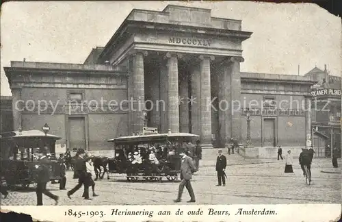 Pferdebahn Amsterdam Beurs  Kat. Strassenbahn