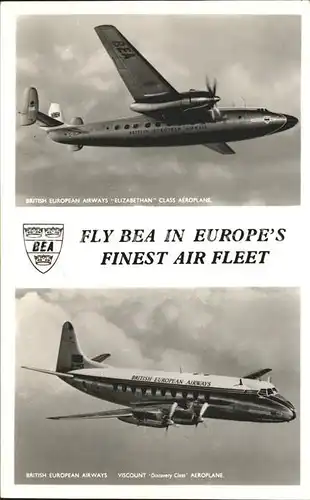 Flugzeuge Zivil BEA Elizabethan Class Viscount Discovery Class  Kat. Airplanes Avions