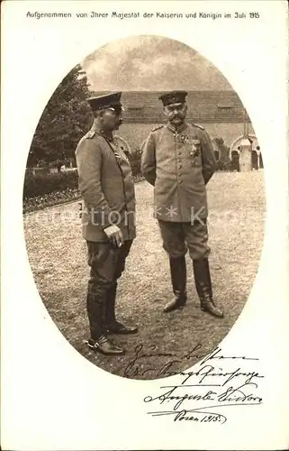 Wilhelm II Hindenburg Spendenkarte Rotes Kreuz Foto Kaiserin Auguste Viktoria Kat. Persoenlichkeiten