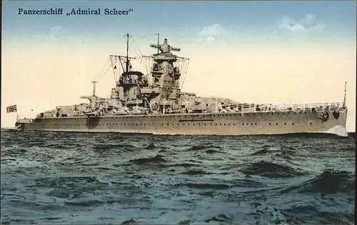 Marine Panzerschiff Admiral Scheer  Kat. Schiffe